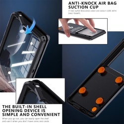 Husa Universala Waterproof pentru Telefon max. 6.9inch, ShellBox, AirBox, Neagra - Img 5