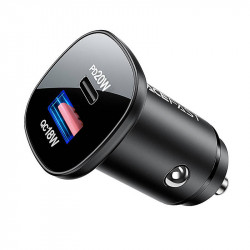 Incarcator auto Acefast B1 mini 38W, USB + USB-C (negru)