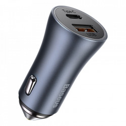 Incarcator auto Baseus Golden Contactor Pro quick USB Type C / USB 40 W Power Delivery 3.0 Quick Charge 4+ SCP FCP AFC + USB - USB Type C cablu gray (TZCCJD-0G) - Img 6