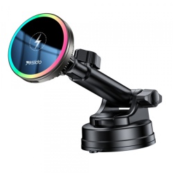 Incarcator Auto Wireless Yesido C315, 15W, 1.67A, Negru