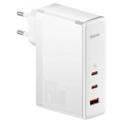 Incarcator de perete Baseus GaN5 Pro 2xUSB-C + USB, 140W (alb)