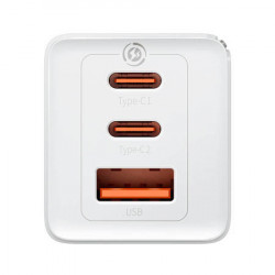 Incarcator de perete Baseus GaN5 Pro 2xUSB-C + USB, 65W (alb) - Img 3