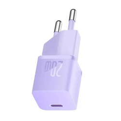 Incarcator retea Baseus GaN5 Mini, 20W, USB-C, Fast Charger, Violet