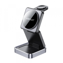Incarcator Retea Wireless Acefast E21 3in1, 23W, 1.67A, Gri