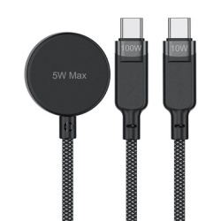 Incarcator Wireless Acefast 4in1 pentru Apple Watch Series, USB-C, Negru - Img 6
