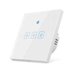 Intrerupator tactil de perete Woolley Smart WiFi eWeLink cu 3 grupuri cu senzor de miscare radar incorporat (alb)