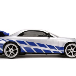 JADA ELITE FAST AND FURIOUS MASINUTA RC CU TELECOMANDA BRIAN NISSAN SKYLINE GTR R34 SCARA 1 LA 10 - Img 3