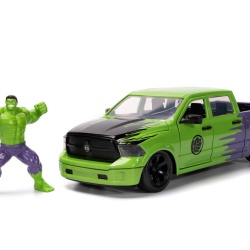 JADA MARVEL SET FIGURINA HULK SI MASINUTA METALICA RAM 1500 2014 SCARA 1:24 - Img 2