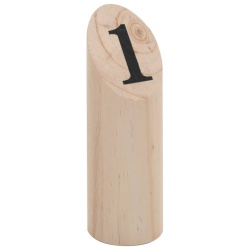 Joc de indemanare din lemn Number Kubb (Mölkky), set de exterior cu popice numerotate si bat de aruncare, pentru curte, gradina si plaja - Img 2