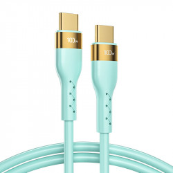 Joyroom Silicon Liquid USB Tip C - Cablu de incarcare/date USB Tip C PD 100W 3m verde(S-1250N18-10)