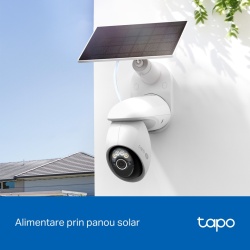 Kit camera de supraveghere Wireles cu panou solar TP-Link Tapo C660 KIT cu Pan/Tilt 360 grade, 8MP, 4K, 3840x2160, Starlight Color Night Vision, Detectie AI, baterie 10000mAh, Two-Way Audio, IP65 - Img 8