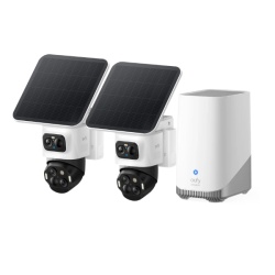 Kit supraveghere video eufy S4 HomeBase S380 + 2 camere Triple Lens Bullet Pan Tilt Zoom 4K SolarPlus