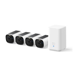 Kit supraveghere video eufyCam E40, 2K HD, Incarcare solara, MaxColour Vision, Homebase 2 + 4 camere video
