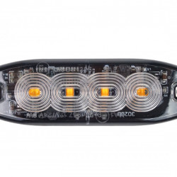 Lampa de avertizare portocalie 4x3W LED R65 R10 12/24V IP68