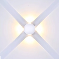 LAMPA LED PERETE 4W IP65 3000K ALB CALD - Img 6