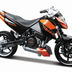 MAISTO MOTOCICLETA METALICA CU STAND EDITIE SPECIALA KTM 690 DUKE SCARA 1 LA 18