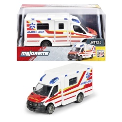 MAJORETTE AMBULANTA METALICA MERCEDES BENZ SPRINTER SCARA 1 LA 43