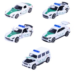 MAJORETTE SET 5 MASINUTE DE POLITIE DUBAI METALICE MERCEDES AMG 7.5CM - Img 2