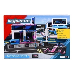 MAJORETTE SET MOTORSPORT BWT ALPINE F1 TEAM CU MASINUTA INCLUSA ALPINE A525 R19 SCARA 1 LA 64