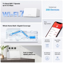 MERCUSYS HALO H47BE WHOLE MESH WIFI7 2PK - Img 6