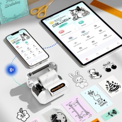 Mini Imprimantă Termică Portabilă Memoking Q02E pentru Autocolante și Notițe, Conectivitate Bluetooth, Funcții AI, Compatibilă cu Hârtie Termică și Stickere Color/Transparente, Ideală pentru Școală, Birou și DIY - Img 5