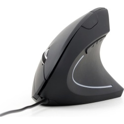 MOUSE GEMBIRD, PC sau NB, cu fir, USB, optic, 3200 dpi, butoane/scroll 6/1, ergonomic, negru, "MUS-ERGO-01" (timbru verde 0.18 lei)