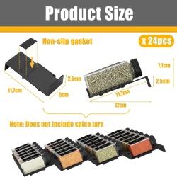 Organizator Modular Extensibil pentru Sertar de Condimente Famhap (24 Piese, Culoare Neagră), Potrivit pentru Sertare cu Lățime între 5 și 120 cm - Img 7