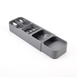 Organizator sertar tacamuri, pvc,gri