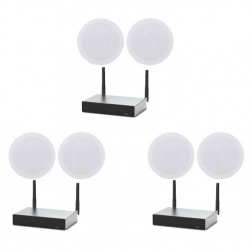 Pachet sonorizare stereo multiroom 3 zone cu 3x Arylic A30+ si 6 boxe de tavan INAKUSTIK Ambientone R1 - Img 2