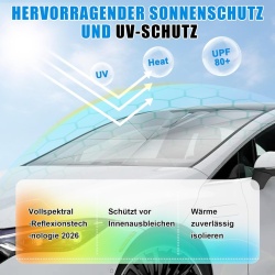 Parasolar Pliabil pentru Parbriz Auto Typec Home, Protecție UV 98.7% și Izolație Nanopolimer, Dimensiune Universală 140 x 80 cm, Deschidere Rapidă tip, Husă Inclusă - Img 6