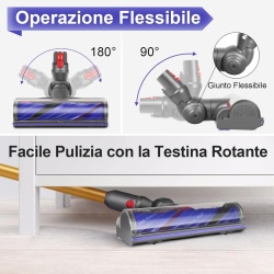 Perie Motorizată Turbo pentru Aspirator Dyson V12 Detect Slim / V12 Origin / V12 Slim Absolute, Cap Electric Motorbar cu Tehnologie Anti-Încâlcire, pentru Covoare, Parchet și Gresie - Img 3