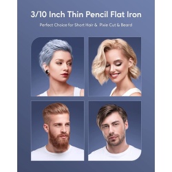 Placa de indreptat parul/barba Stylocks, pentru par scurt, placi de titan, 230 grade, Temperatura variabila, Oprire automata, Negru - Img 2