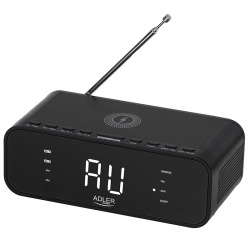 RADIO CU CEAS INCARCARE WIRELESS AD 1192 NEGRU ADLER - Img 2