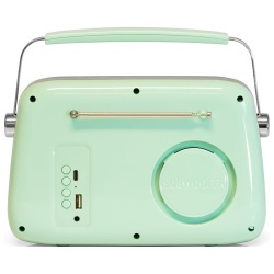 RADIO FM PORTABIL NOSTALGIA 15W CU FUNCTIE BT/AUX - VERDE LUCIOS - Img 5