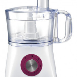 Robot de bucatarie Heinner Charm HFP-750BG, 750 W, Bol 1.2 L, Blender 1.8 L, 4 discuri, Alb/Visiniu - Img 2
