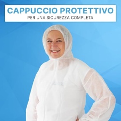 Set 10 x Combinezon de Protecție de Unică Folosință din Polipropilenă (PP) ARNOMED, cu Glugă și Fermoar, Material Nețesut Respirabil, Manșete și Talie Elastice, Mărimea L, Albastru - Img 3