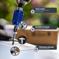 Set 150 Șuruburi pentru Tablă și Acoperișuri HELPMATE 4.5x35 mm, Oțel Inoxidabil A2 DIN 7995, Cap Înecat cu Șaibă și Garnitură EPDM, Amprentă PZ2, Rezistență Ridicată la Coroziune - Img 5