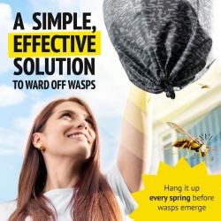 Set 2 Capcane Tip Cuib Fals de Viespi Waspinator, Momeală Ecologică pentru Îndepărtarea Viespilor Fără Substanțe Chimice sau Toxine, Rezistente la Intemperii, pentru Grădină, Foișor, Terasă, Balcon și Camping - Img 6