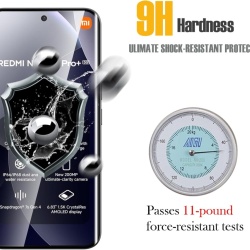 Set 2 Folii de Protecție din Sticlă Securizată 3D WFTE pentru Xiaomi Redmi Note 15 Pro Plus / Poco M8 Pro 5G, Duritate 9H, Margini Negre - Img 5