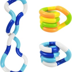 Set 2 Jucării Anti-Stres Tangle Fidget Toy, Jucărie Senzorială Articulată pentru Eliberarea Anxietății, pentru Copii și Adulți, Culori Vii