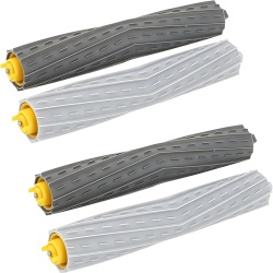 Set 2 Role Extractoare Principale din Cauciuc Compatibile cu iRobot Roomba Seriile 800 și 900 (805, 850, 860, 870, 880, 890, 960, 980, 985), Perii Contra-Rotative Fără Peri, Sistem Anti-Încâlcire Păr, Rezistente la Uzură