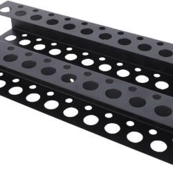 Set 2 Suporturi Metalice de Perete pentru Scule și Unelte Klanata, 23 Orificii de Organizare, Construcție din Oțel Rezistent, Accesorii de Montaj Incluse, 33 x 6 x 5 cm - Img 9