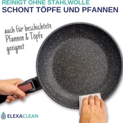 Set 3 Bureți de Vase cu Față Dublă ELEXACLEAN, 10 x 8 cm, Microfibră și Suprafață Abrazivă Anti-Zgârieturi, Lavabili la Mașină, Reutilizabili, Antracit - Img 4