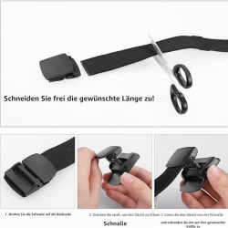 Set 3 Curele Bărbați din Nailon cu Cataramă Plastic, Ajustabile, Fără Metal, Ideale pentru Securitate Aeroport și Activități Outdoor - Img 2