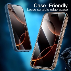 Set 3 Folii Sticlă Securizată JETech pentru iPhone 16 Pro Max 6.9", Duritate 9H, Margini Curbate 2.5D, Aplicator Inclus, Claritate HD - Img 2