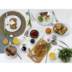 Set 3 furculițe pentru desert, prăjituri și aperitive tapas, inox 18/0, lungime 18 cm, grosime 2.5 mm, Argintiu - Img 3