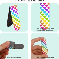 Set 36 Semne de Carte Magnetice Pliabile cu Modele Geometrice Colorate, Cleme Magnetice pentru Pagină din Carton Calitativ și Magnet Flexibil, Format Compact 6 x 2 cm, Marcatoare pentru Cărți, Agende, Jurnale, Birou și Școală, pentru Adulți și Copii - Img 5