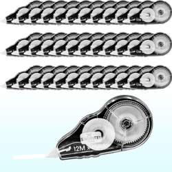 Set 38 Benzi Corectoare Tip Mouse STATIONERY ISLAND, Bandă Albă Uscată 12 m x 5 mm cu Capac de Protecție, Corector Rapid fără Uscare pentru Birou, Școală și Rechizite