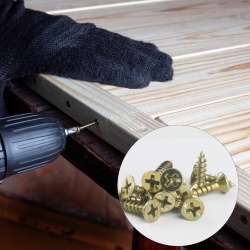 Set 410 Șuruburi Typec pentru Lemn Autofiletante M3-M4, Cap Îngropat (Countersunk / Flat), Oțel Carbon Zincat, Asortiment Dimensiuni Mici și Medii cu Cutie de Depozitare - Img 3