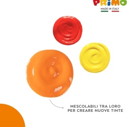 Set 6 culori tempera lavabilă pentru copii PRIMO, 1 litru cu dozator/pompă, vopsea lavabilă pentru hârtie, carton, pânză, sticlă, +3 ani - Img 4